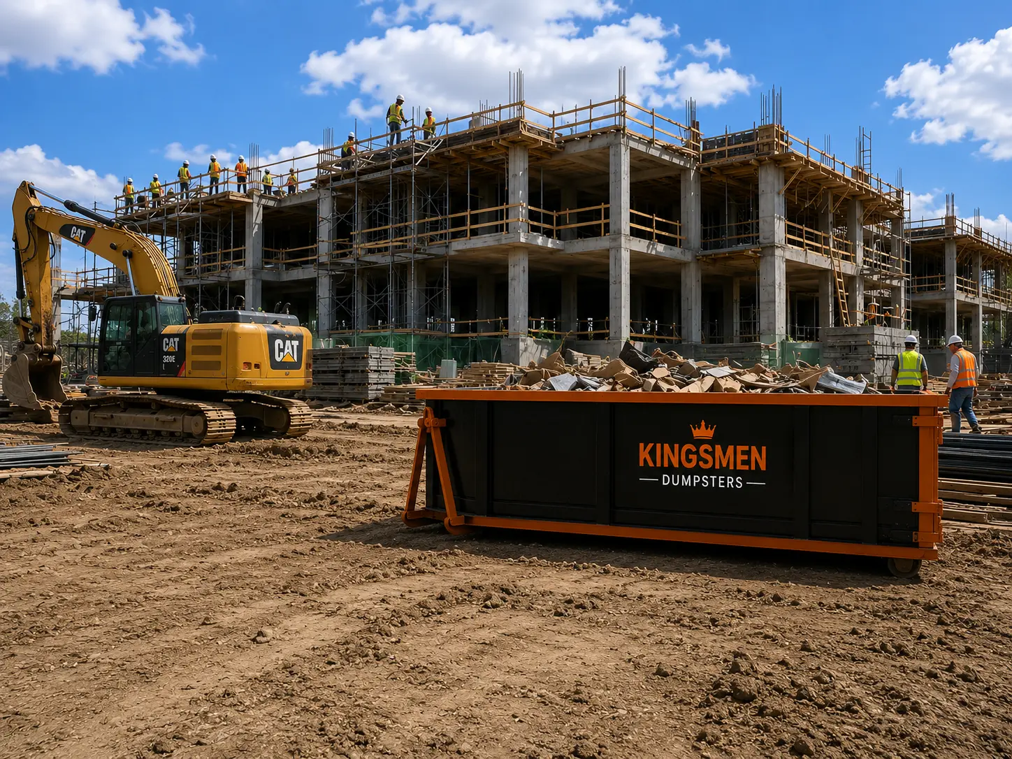 Home 12 Kingsmen Dumpsters construction dumpster rental at job site in New Braunfels TX