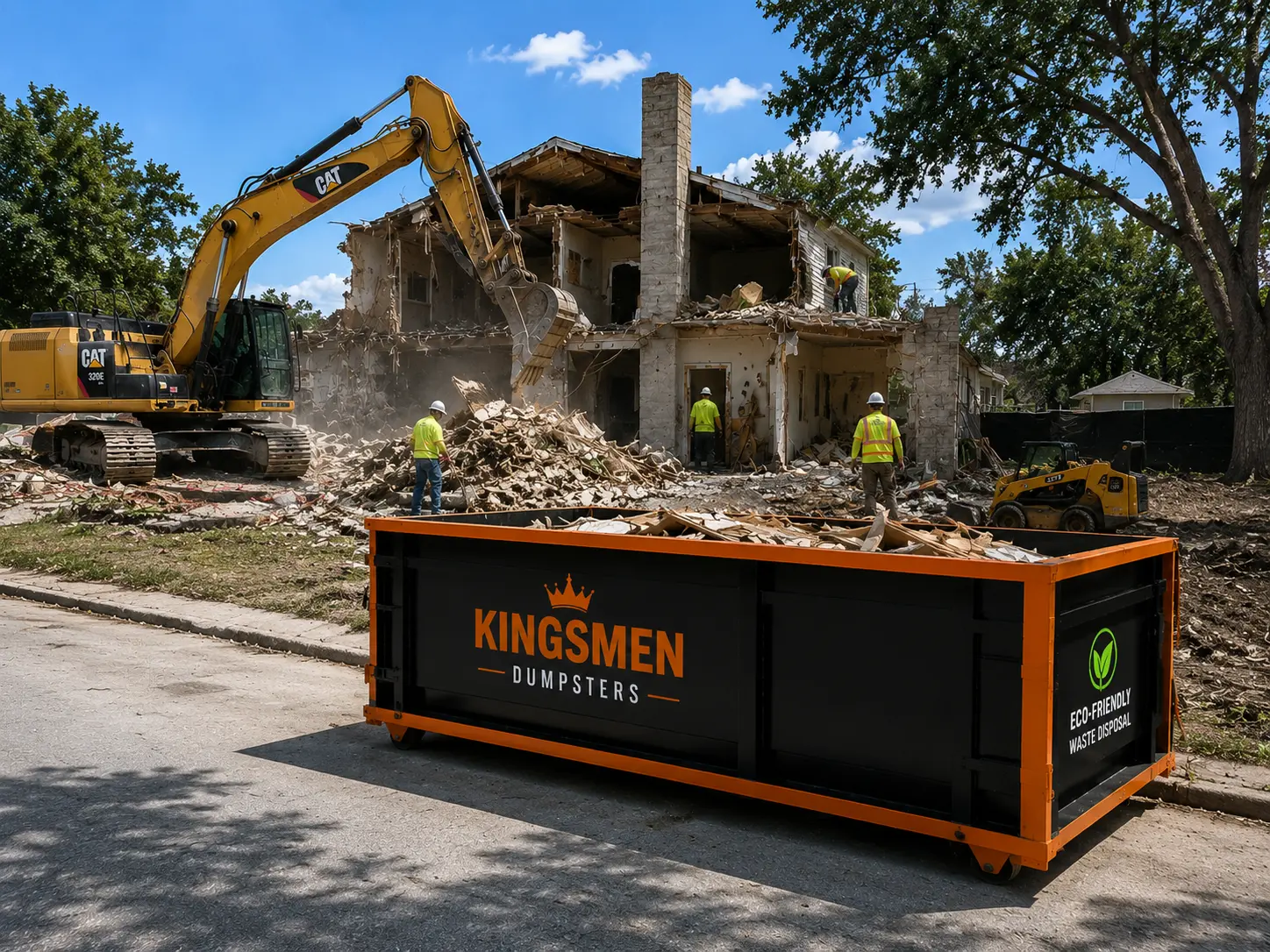 Home 14 Kingsmen Dumpsters demolition dumpster rental for debris removal in New Braunfels TX