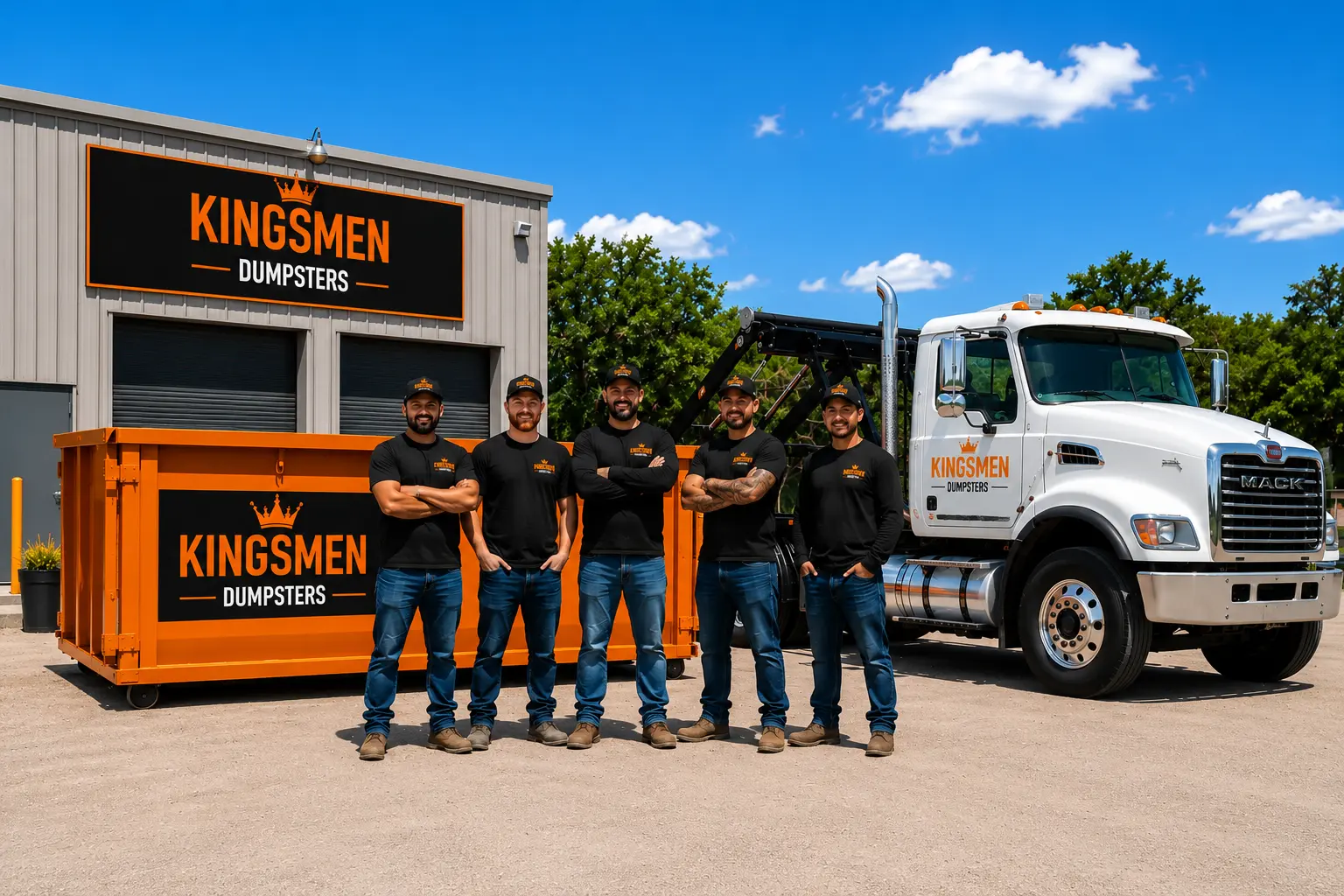 professinal team members of kingsmen dumspters